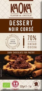 Kaoka Chocolat noir corsé 72% dessert pâtissier bio 200g - 1658